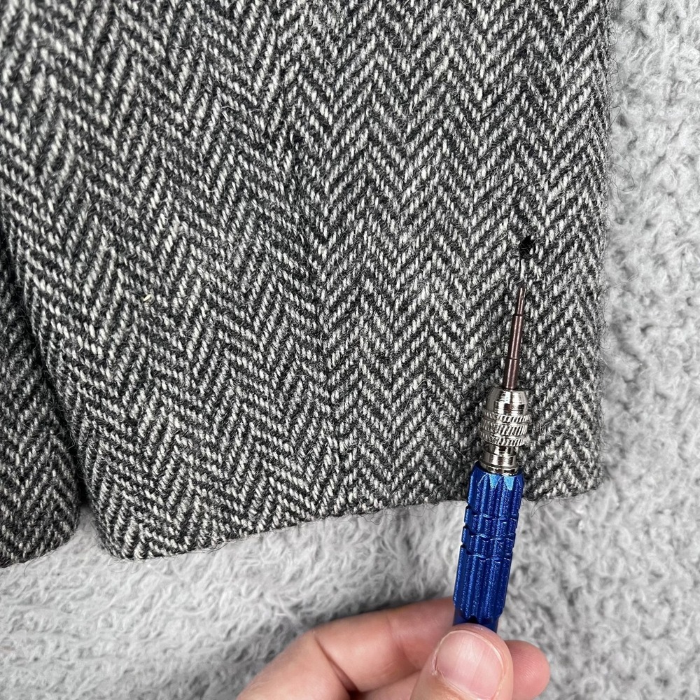 Handwoven Irish Wool Tweed Blazer Womens M Donegal Mist Kevin & Howlin Cashmere - Picture 5 of 10